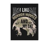 Canevas Imprimer Film Cinéma J'aime Les Films D'horreur Et M=7269 Diy Installer 40x50cm Sur Toil