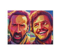 Canevas Imprimer Film Cinéma Nicolas Cage Pedro Pascal=827 Diy Installer 40x50cm Sur Toil