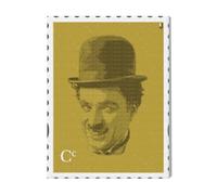 Canevas Imprimer Film Cinéma Timbre Charlie Chaplin=2254 Diy Installer 40x50cm Sur Toil