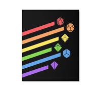 Canevas Imprimer Jeu De Dés Arc-En-Ciel Rpg De Table Gaming Sans Cadre 40x50cm Diy Installer