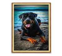 Canevas kit complet,Rottweiler,11CT adulte kit canevas complet avec fils,debutant broderie point de croix imprimé,40x50cm