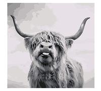 Canevas kit complet,Vache des Highlands,11CT adulte kit canevas complet avec fils,debutant broderie point de croix imprimé,40x50cm