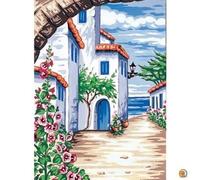 Canevas Pénélope Antique : Au loin la mer 30x40cm