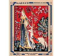 Canevas - MARGOT CANEVAS - Pénélope Antique - 40x50cm - Vintage - Dame à la licorne le Toucher