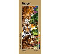 Canevas Pénélope Antique Félins 25x60cm - Mrcu62252