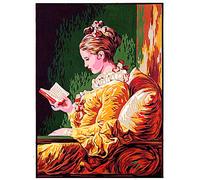 Canevas Pénélope Antique Jeune Fille Lisant 50x65cm