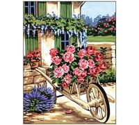 Canevas Pénélope Antique La Brouette De Roses 50x65cm - Mrc1333493