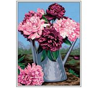 Canevas Pénélope Antique L'arrosoir Aux Pivoines 40x50cm - Mrc1531360