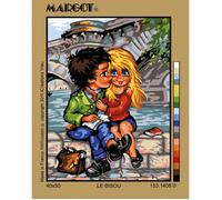 Canevas Pénélope Antique Le bisou 40X50cm - MRC1531408