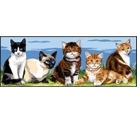 Canevas Pénélope Antique Les Chatons 25x60cm - Mrcu62256