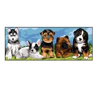 Canevas Pénélope Antique Les chiots 25x60cm