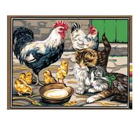 Canevas Pénélope Antique Les petits curieux 40X50cm - MRC1531331