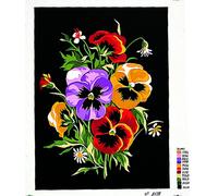 Canevas Pénélope Antique Pensées 30x40cm - Mrcu722138