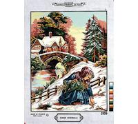 Canevas Pénélope Antique Scène Hivernale 50x65cm - Mrc1333109