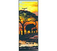 Canevas Pénélope Antique Soleil Sur La Savane 25x60cm - Mrcu62197