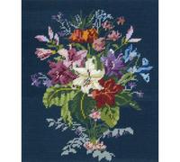 Canevas Penelope Imprimé Bouquet 40 X 50 Cm