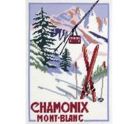 Canevas Penelope Imprimé Chamonix 40 X 52 Cm