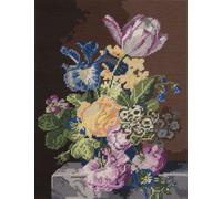 Canevas Penelope Imprimé Roses 40 X 50 Cm