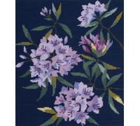 Canevas Penelope Imprimé Tapisserie Rhododendrons 30x35 Cm