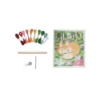 Janod – Kit créatif Canevas Renard à suspendre – Broderie facile, fils colorés & strass – Dès 8 ans