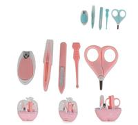 Cangaroo Baby Set de manucure Pomme Ciseaux à ongles, lime à ongles Pincettes, coloris:rose