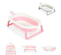 Cangaroo baignoire bébé pliable Terra thermomètre numérique 8cm Écoulement l'eau, coloris:rose