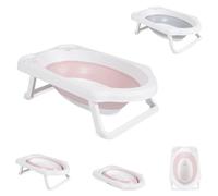 Cangaroo baignoire pour bébé pliable Maui, 84 cm de long, écoulement d'eau, coloris:rose