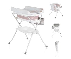 Cangaroo baignoire pour bébé Table à langer Como 2 en 1 pliable matelas à langer, coloris:rose