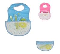 Cangaroo Bavoir bébé 1702 Matériau EVA, fermeture automatique poche de réception, coloris:bleu