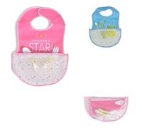 Cangaroo Bavoir bébé 1702 Matériau EVA, fermeture automatique poche de réception, coloris:rose
