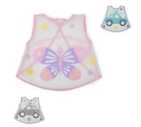 Cangaroo, bavoir bébé repas 1005 étanche, fermeture automatique, matière EVA, coloris:rose