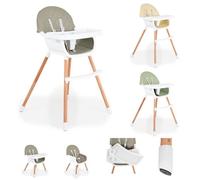 Cangaroo chaise haute enfant Gelato 2 en 1 sangle, chaise enfant, table réglable, coloris:gris