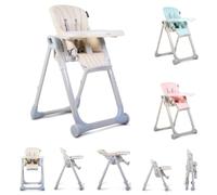 Cangaroo Chaise Haute I EAT réglable en hauteur, repose-pieds table double, coloris:beige