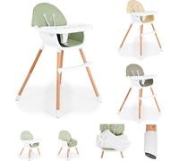 Cangaroo chaise haute pour enfant Gelato 2 en 1 sangle, chaise d'enfant, table réglable vert