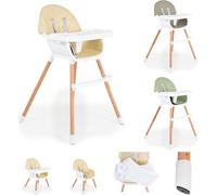 Cangaroo chaise haute pour enfant Gelato 2 en 1 sangle, chaise pour enfant, table réglable beige