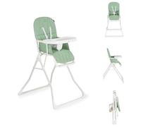 Cangaroo chaise haute pour enfant Waffle, repose-pieds réglable, pliable, sangle, coloris:verdoyant