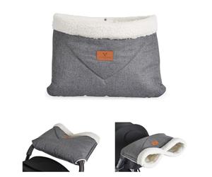 Cangaroo, chauffe-mains pour poussette Luxe Handmuff la poussette Auto-fermeture, coloris:gris