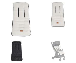 Cangaroo coussin d'assise siège pour poussette bébé Luxe Universel grand confort, coloris:noires