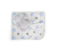 Cangaroo couverture bébé 90 x 75 cm animal en peluche couverture bébé douillette, coloris:bleu clair