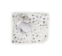 Cangaroo couverture bébé 90 x 75 cm animal en peluche couverture bébé douillette, coloris:gris