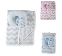 Cangaroo couverture bébé Sammy taille 90x75cm couverture douillette cousin nuque, coloris:bleu