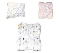 Cangaroo couverture bébé Shaggy, taille 105 x 75 cm, couverture bébé douillette, coloris:bleu