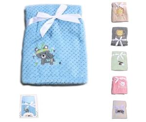 Cangaroo, couverture polaire pour bébé Freya, taille 80 x 110 cm, coloris:bleu