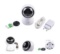 Cangaroo écoute-bébé Teya rotation à 360° Wi-Fi/Lan visionneuse infrarouge LED, coloris:blanc