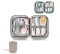 Cangaroo Kit de soins pour bébé M1419 Étui de voyage 9 pièces Tétine thermomètre, coloris:rose