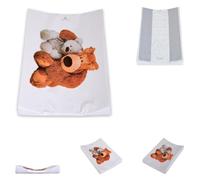 Cangaroo matelas à langer Ours 67 x 44 cm, surélévation latérale, lavable, coloris:blanc