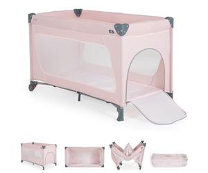 Cangaroo, parc de voyage One Touch roues entrée latérale matelas pliable sac, coloris:rose