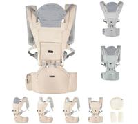 Cangaroo, Porte-bébé Ivy ventral et dorsal Ceinture réglable à partir de 5 mois, coloris:beige