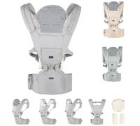 Cangaroo, Porte-bébé Ivy ventral et dorsal Ceinture réglable à partir de 5 mois, coloris:gris