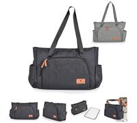 Cangaroo sac à langer Keily anse, compartiment principal zippé, matelas à langer, coloris:noires